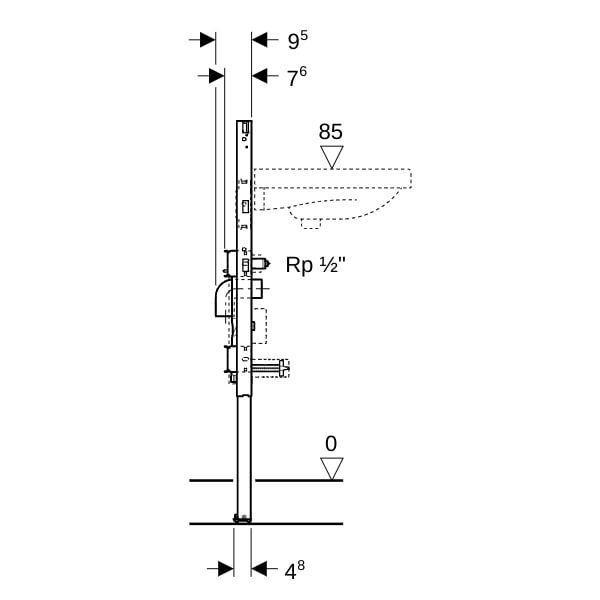 GE Duofix Element für Waschtisch