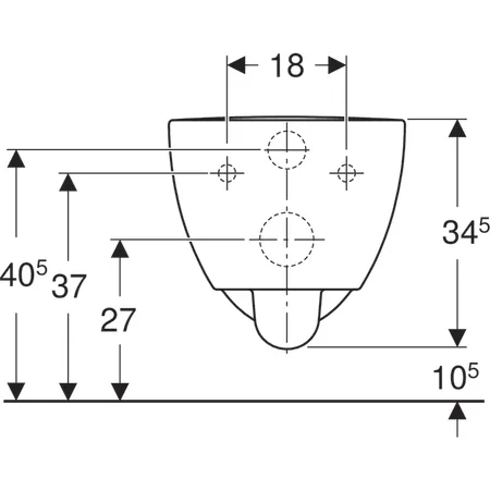 GE Renova Comfort Wand-WC Tiefspüler