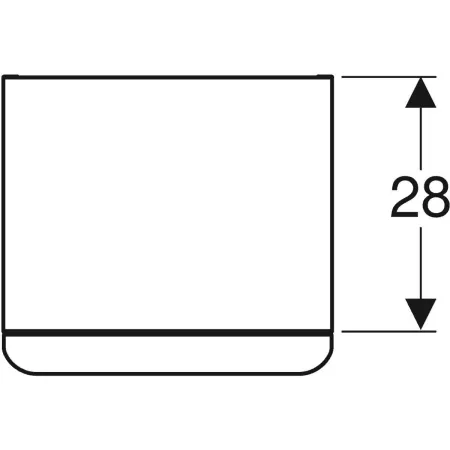GE Smyle Square Seitenschrank mit einer Tür re, 36x60x32,6cm, Nussbaum