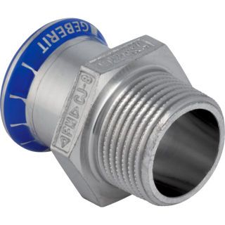 GE Mapress Edelstahl Übergang mit AG (LABS-frei) d15-R1/2