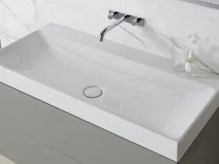 Geberit ONE Waschtisch mit klassischem Ablauf