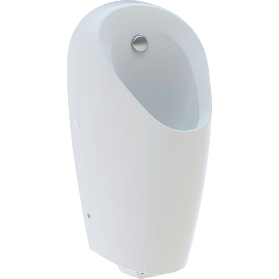 GE Selva Urinal, für integr. Strg. Zulauf hinten, weiß