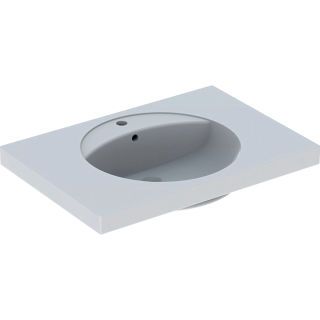 GE Preciosa Waschtisch mit Ablagefläche 80x55cm, m. Hl., m. Ül., weiß