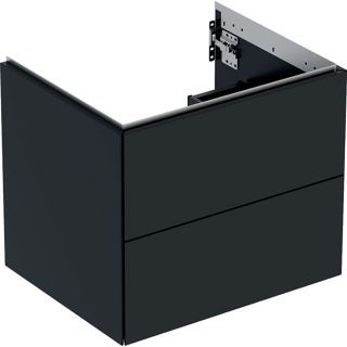 GE ONE Unterschrank für WT/-Platte 2 Schubl., 59,2x50,4x47cm, schwarz matt