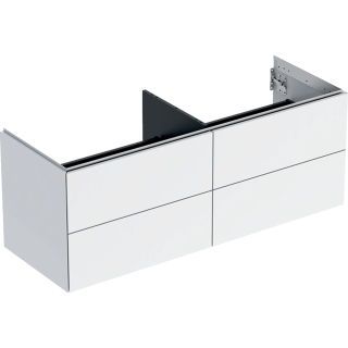 GE ONE Unterschrank für WT/-Platte 4 Schubl., 133,2x50,4x47cm, weiß hgl.