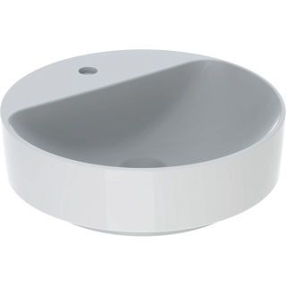 GE VariForm Aufsatzwaschtisch, rund mit Hahnlochbank, d: 45cm, o. Ül., weiß