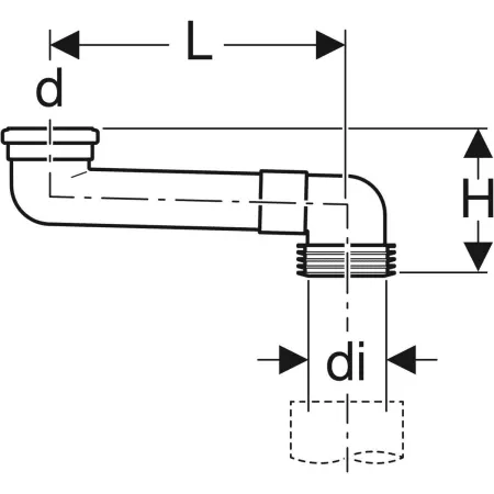 GE PVC WC-Etagenbogen