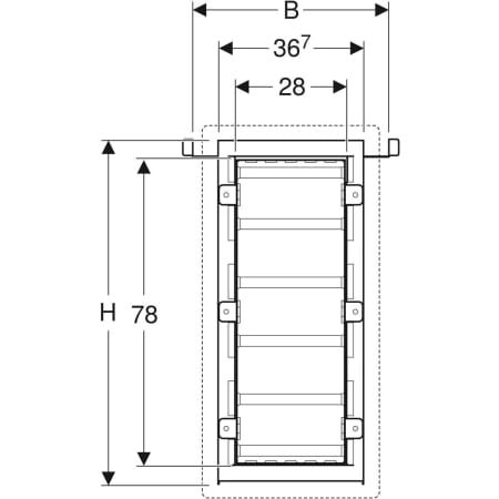 GE Duofix Element für Nischenablagebox