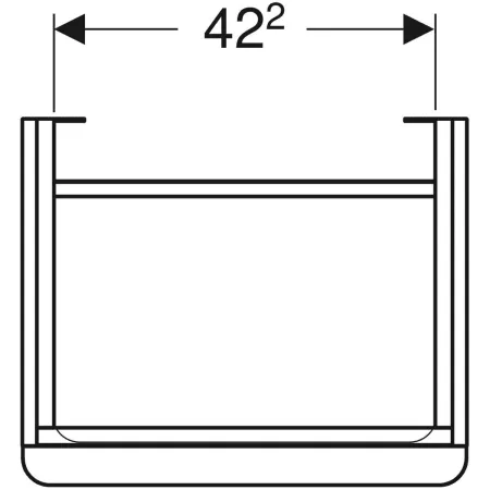 GE Smyle Square US für HWB, m. 1 Tür li 49,2x61,7x40,6cm, Nussbaum