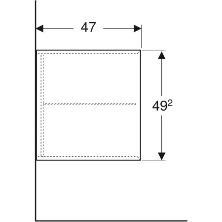 GE ONE Seitenelement 45x47x49,2cm, weiß matt