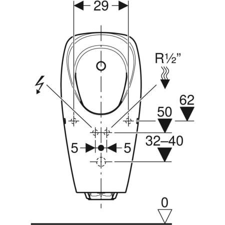 GE Urinal Tamina mit Steuerung