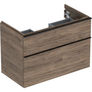 GE iCon Unterschrank für WT, 2 Schubl. 88,8x61,5x47,6cm, Nussbaum hi./Gr. Lava