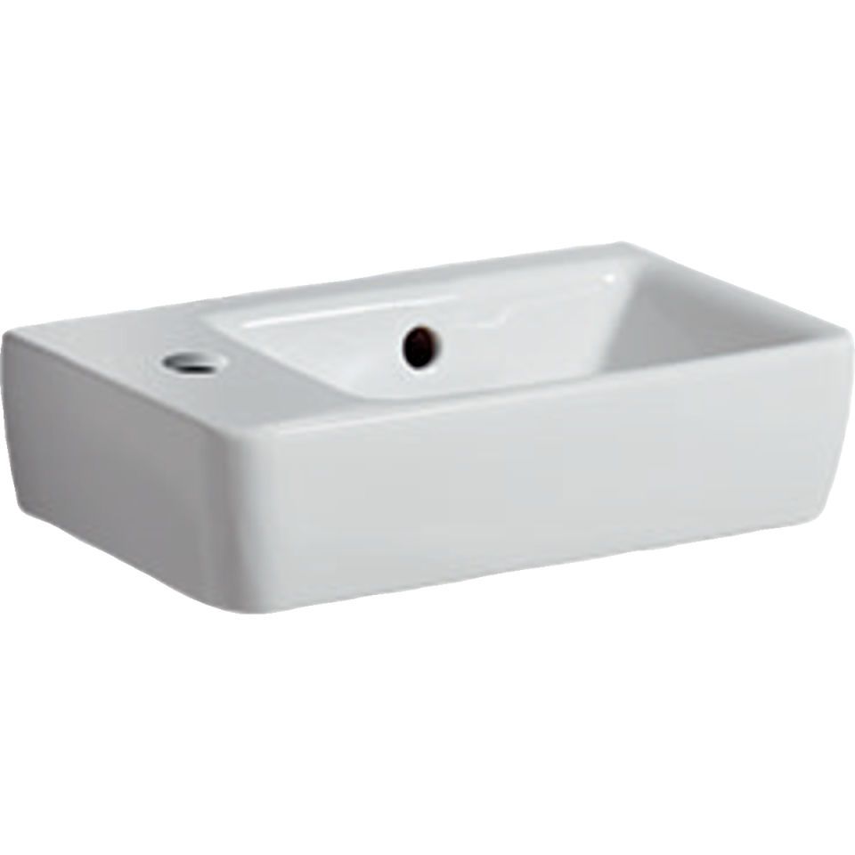 GE Renova Compact HWB, verk. Ausladung 40x25cm, Hl. links, m. Ül., weiß