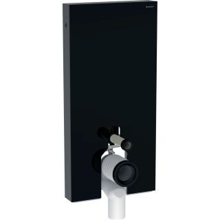 GE Monolith Sanitärmodul für Stand-WC 101cm Glas schwarz, Alu. schwarzchrom