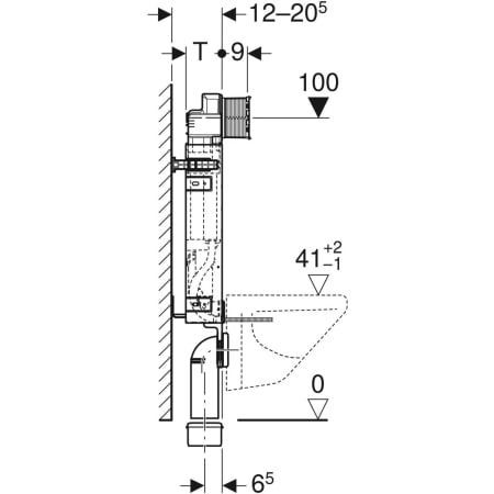 GE Kombifix Element für Wand-WC
