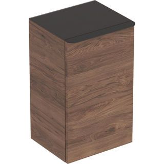 GE Smyle Square Seitenschrank mit einer Tür li, 36x60x32,6cm, Nussbaum