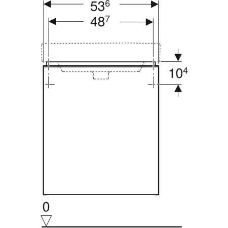 GE Smyle Square US für WT, m. 1 Tür re 53,6x61,7x43,3cm, sand-grau
