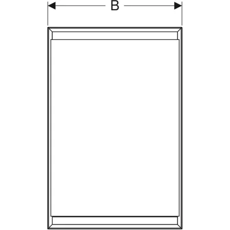 GE ONE Spiegelschrank mit ComfortLight 1 Tür li, UP-Mont., 60x90x15cm, weiß