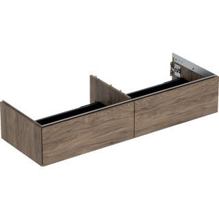 GE ONE Unterschrank für WT/-Platte 2 Schubl., 133,2x26,6x47cm,Nussb.hickory