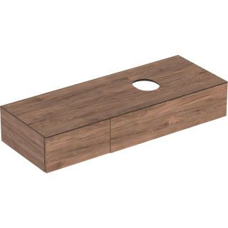 GE VariForm US für AS-WT, m. 2 Schubl. 135x23,5x51cm, Nußbaum hickory