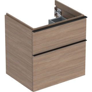 GE iCon Unterschrank für WT, 2 Schubl. 59,2x61,5x47,6cm, Eiche/Gr. Lava