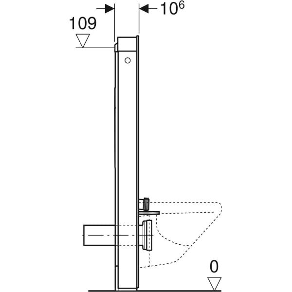 GE Monolith Plus Sanitärmodul f. WWC 114cm Steinzeug Betonoptik, Aluminium