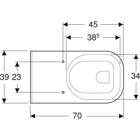GE Renova Comfort Square Wand-WC Flachspüler