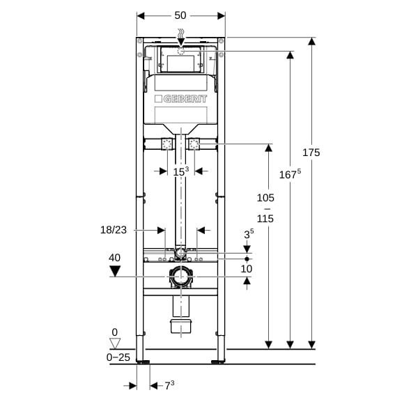 GE Duofix Element für Ausgussbecken
