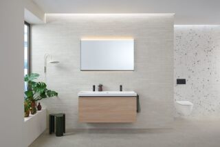 GE Option Plus Square LSP, direkte Bel. u. ind. Bel., 90x70x3,5cm, swm/alu elox
