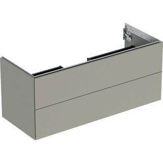 GE ONE Unterschrank für WT/-Platte 2 Schubl., 118,4x50,4x47cm, greige matt