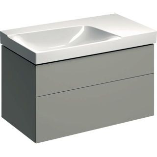 GE Xeno2 Unterschrank f. WT m. Ablg. re m. 2 Schubl., 88x53x46,2cm, greige