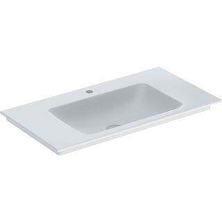 GE ONE Möbelwaschtisch 90x48 cm m.Hl., o.Ül., weiß, KeraTect