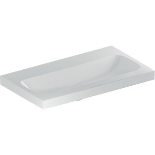 GE iCon Light WT 75x42cm, verk. Ausld. ohne Hahnloch, ohne Überlauf, weiß