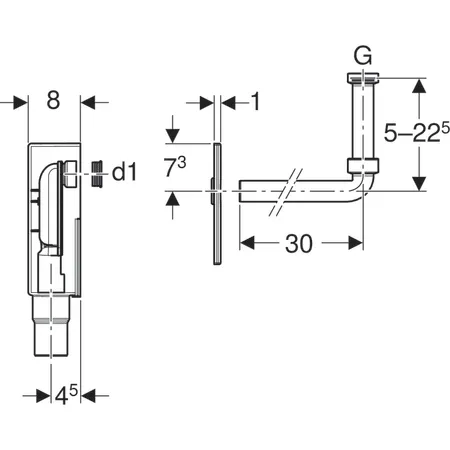 GE Waschtisch UP-Siphon 