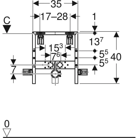 GE Kombifix Element für Waschtisch