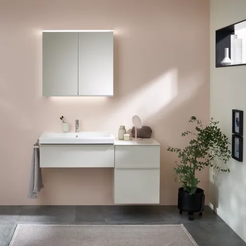 Zweitüriger Geberit Option Plus Spiegelschrank mit Beleuchtung