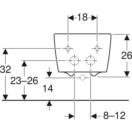 GE iCon Square Wandbidet mit Überlauf, weiß