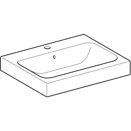 GE iCon Aufsatzwaschtisch, 60x48,5cm m. Hl., m. Ül., weiß, KeraTect