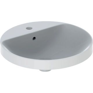 GE VariForm Einbauwaschtisch, rund m.HLB, d:48cm, m.Ül., glasiert, weiß