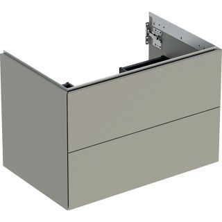 GE ONE Unterschrank für WT/-Platte 2 Schubl., 74x50,4x47cm, greige matt