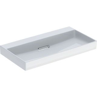 GE ONE Waschtisch 90x48cm, CleanDrain o. Hl., o. Ül., weiß, KeraTect/weiß glzd