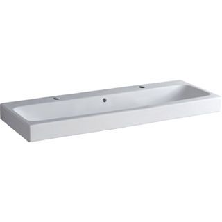 GE iCon Waschtisch, 120x48,5cm zwei Hl., m. Ül., weiß