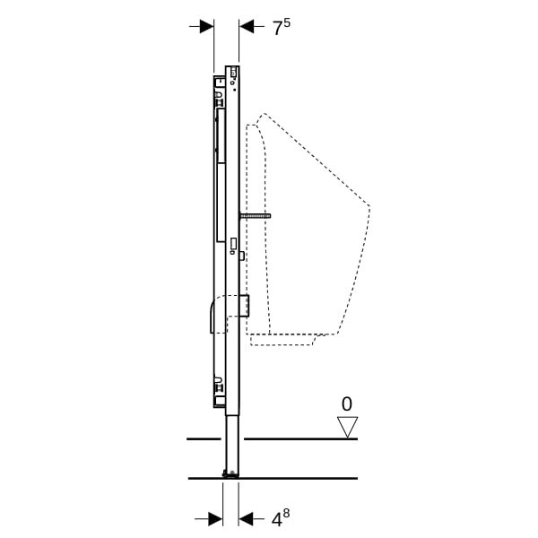 GE Duofix Element Urinal