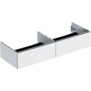 GE ONE Unterschrank für WT/-Platte 2 Schubl., 133,2x26,6x47cm, weiß hgl.