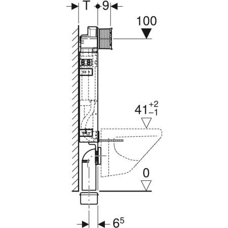 GE Kombifix Element für Wand-WC