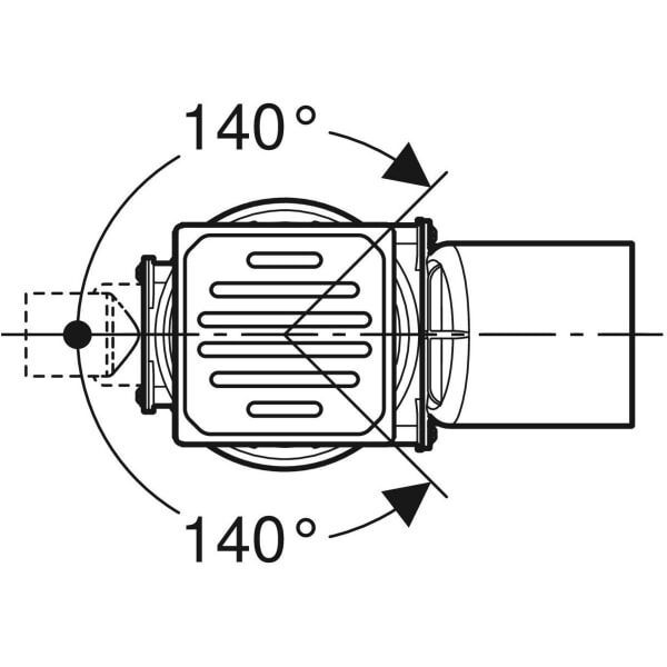 GE Bodenablauf Varino horizontal d110