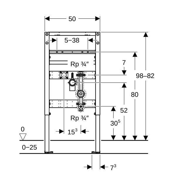 GE Duofix Element für Waschtisch