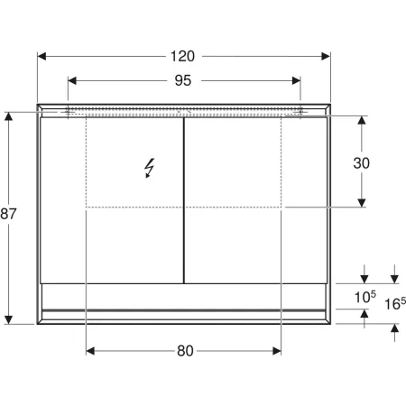 GE ONE Spiegelschrank mit ComfortLight