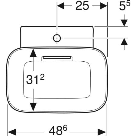 GE ONE AS-WT, SF, 50x42,5cm, CleanDrain m. Hl., o. Ül., weiß, KeraTect/weiß glzd