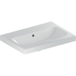 GE iCon Light WT 60x42cm, verk. Ausld. ohne Hahnloch, mit Überlauf, weiß